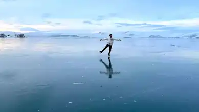 Çıldır Gölü'nde Buz Pateni Şöleni!